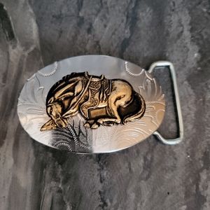 Vintage horse belt buckle.